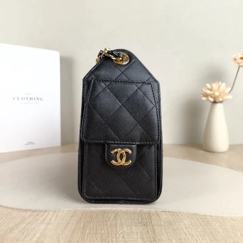 Chanel Shoulder Bag 25Bag Black Grained Calfskin Mini 20 × 12.5 × 22 cm — detail view 5 of 12