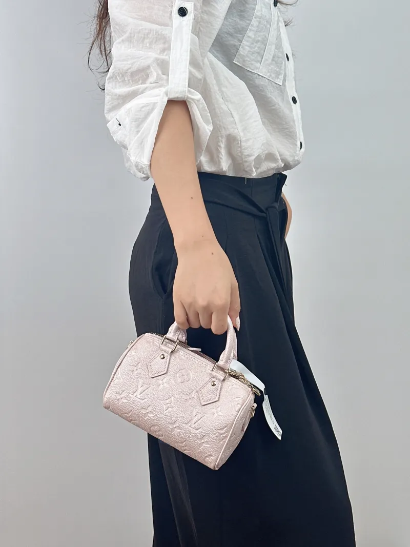 Louis Vuitton Crossbody Bag Speedy Nano Calfskin nano 16 × 7.5 × 10 cm — on-model view 2 of 2