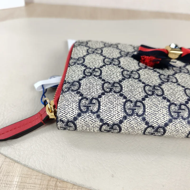 GUCCI Wallet Wallet Blue Monogram PVC 19 × 2.5 × 10 cm — detail view 6 of 9