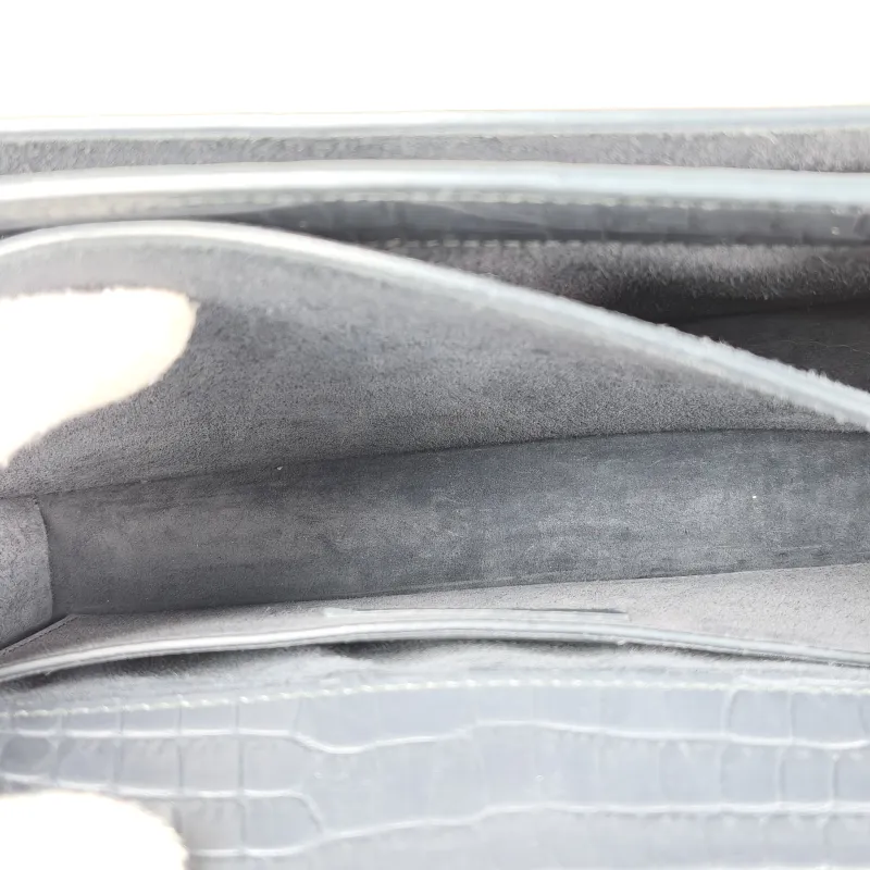 SAINT LAURENT Crossbody Bag SUNSET Grey Calfskin Medium 22 × 6.5 × 16 cm — detail view 4 of 13