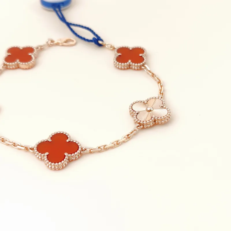 Van Cleef & Arpels Bracelet Alhambra Alhambra Collection Five-Motif Bracelet 18KR ose Gold Vintage Small 19cm — cover view 6 of 13