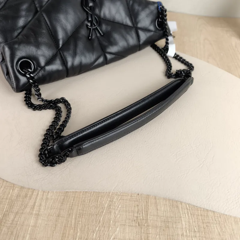 SAINT LAURENT Shoulder Bag PUFFER Black SL ambskin Small 29 × 11 × 17 cm — detail view 10 of 11