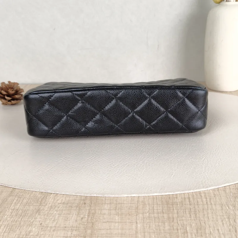 Chanel Crossbody Bag Black Grained Calfskin One Size21 × 5.5 × 12 cm — cover view 4 of 5
