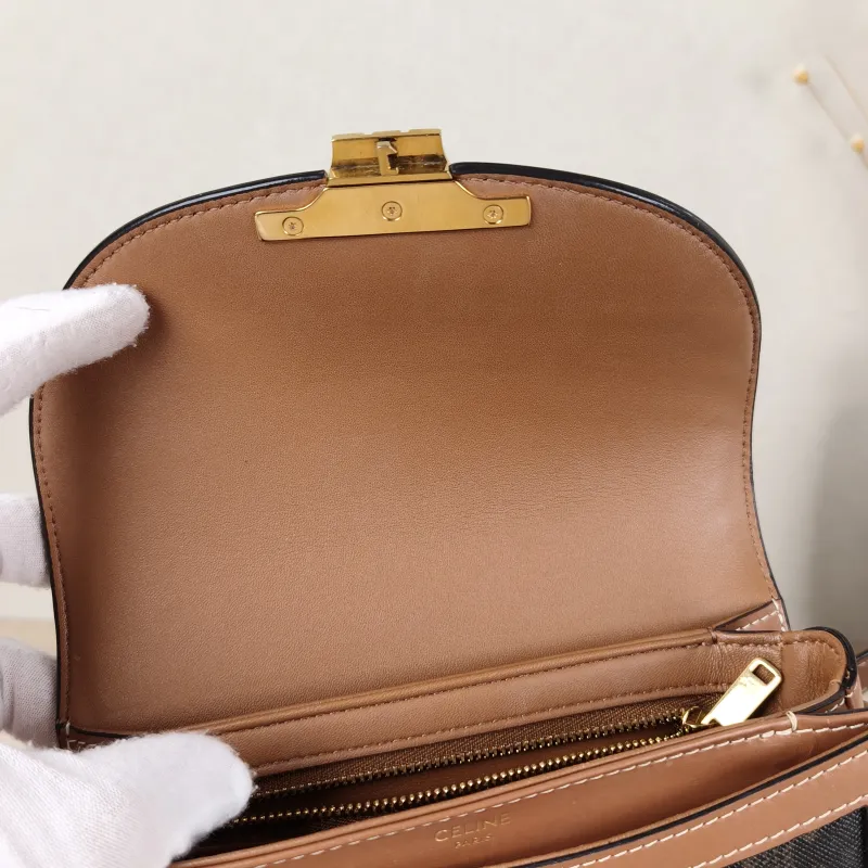 CELINE Crossbody Bag TEEN BESACE TRIOMPHE Monogram PVC Small18.5 × 6 × 16 cm — detail view 11 of 12