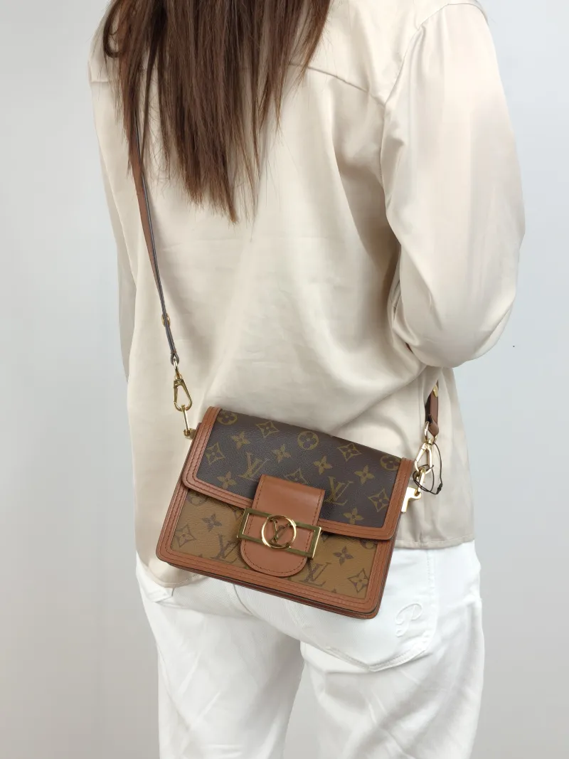 Louis Vuitton Crossbody Bag Dauphine Monogram PVC Mini 20 × 9 × 15 cm — on-model view 1 of 2