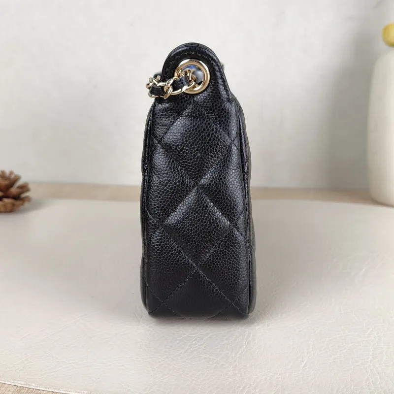 Chanel Crossbody Bag Black Grained Calfskin One Size21 × 5.5 × 12 cm — detail view 12 of 12