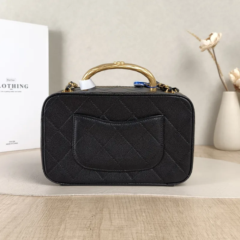 Chanel Crossbody Bag Camera Bag Black Grained Calfskin One Size20 × 7.5 × 12.5 cm — cover view 2 of 6