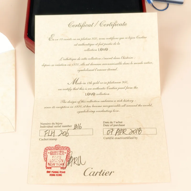CARTIER Bangle Love Collection Bangle Rose Gold 18KR ose Gold Small Edition 16 — detail view 2 of 2