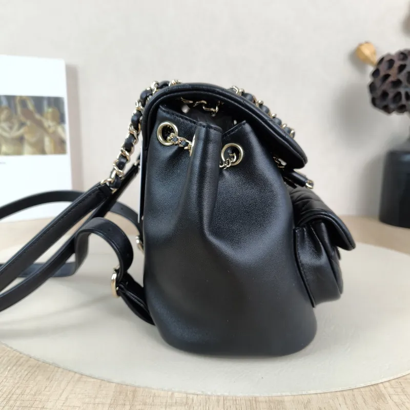 Chanel Backpack Duma Black Lambskin Small18 × 9.5 × 19 cm — detail view 1 of 12