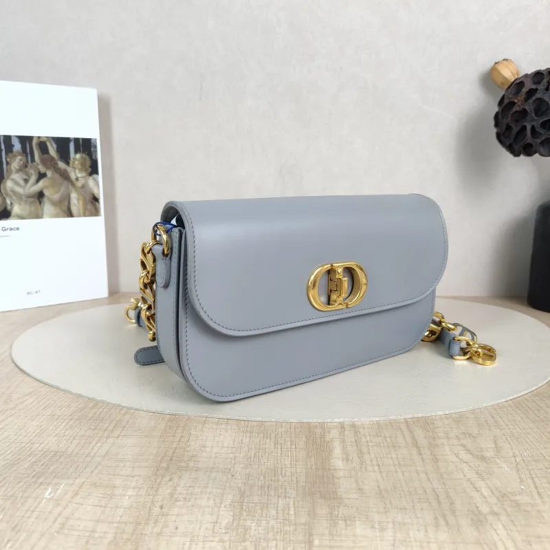 DIOR Crossbody Bag 30Montaigne 30 Avenue Grey Calfskin Small 23 × 6.5 × 13 cm — cover view 3 of 5