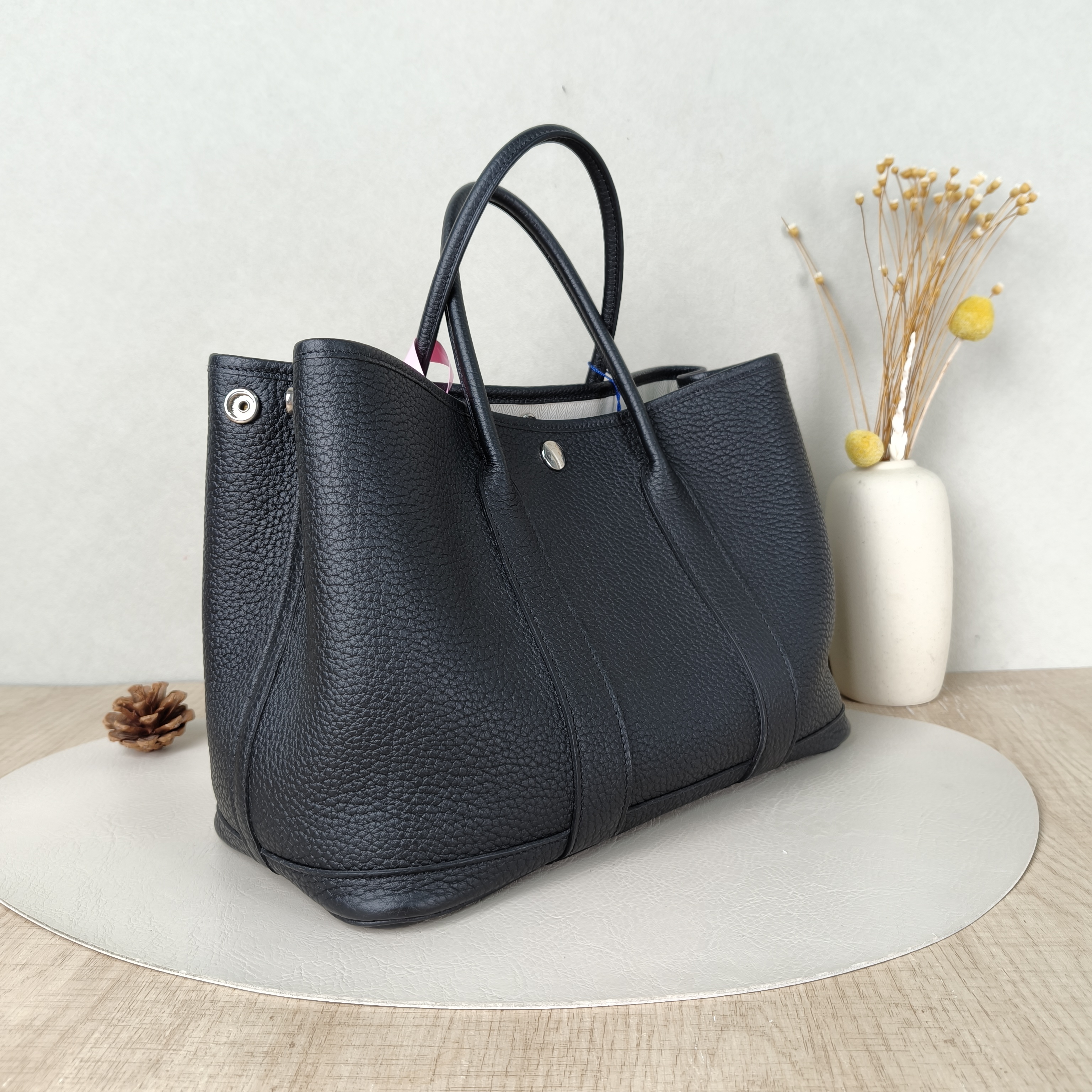 Hermès Top Handle Bag Garden Party 30 30Black Negonda Calfskin Medium30 × 13 × 21 cm — cover view 5 of 5