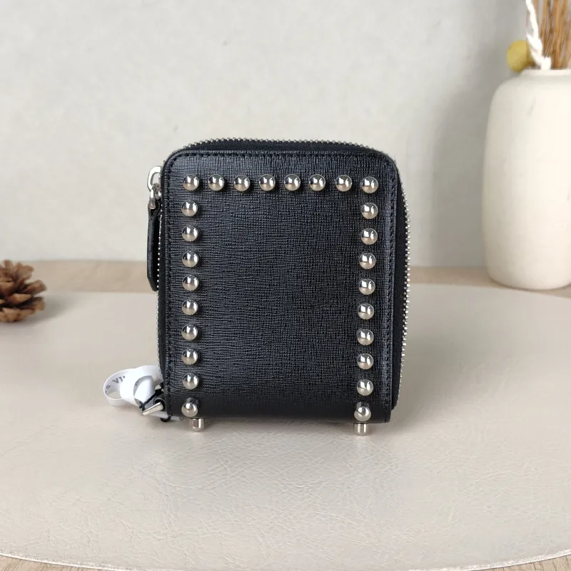 FENDI Wallet Wallet Black Calfskin One Size 9 × 2 × 11.5 cm — cover view 3 of 5