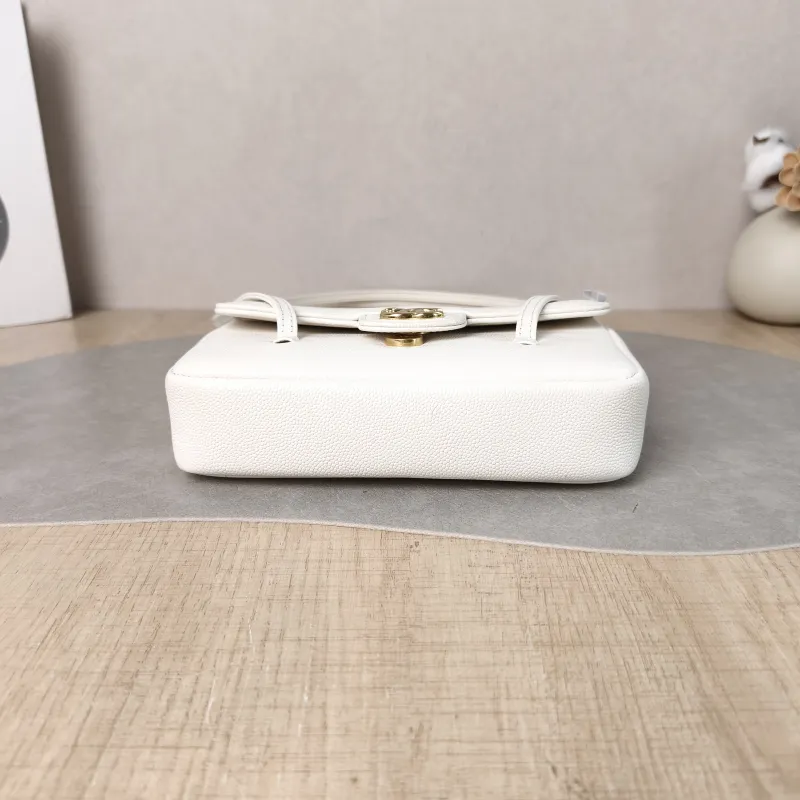 Chanel Top Handle Bag preppy coco White Calfskin Mini 17 × 5 × 11.4 cm — cover view 6 of 6