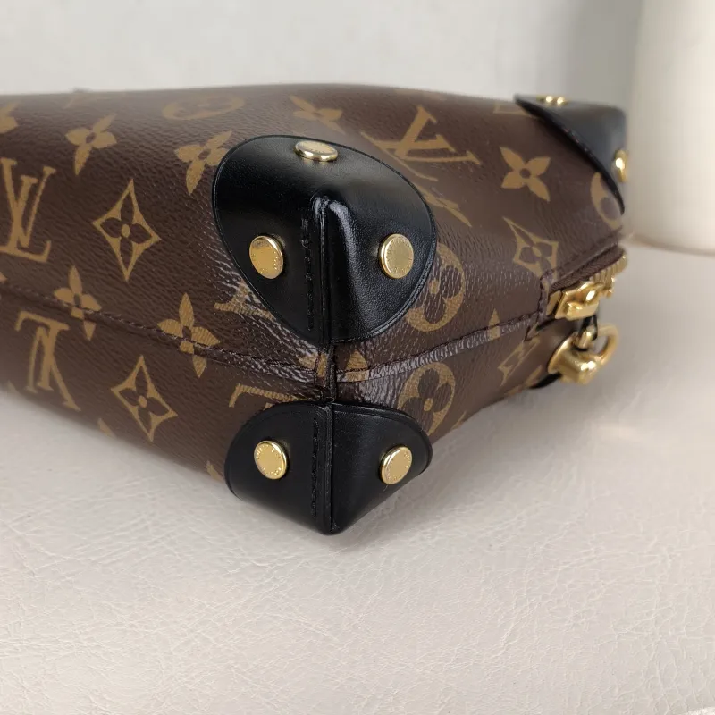 Louis Vuitton Crossbody Bag Petite Malle Souple Box Black PVC One Size20 × 7.5 × 14 cm — detail view 1 of 13