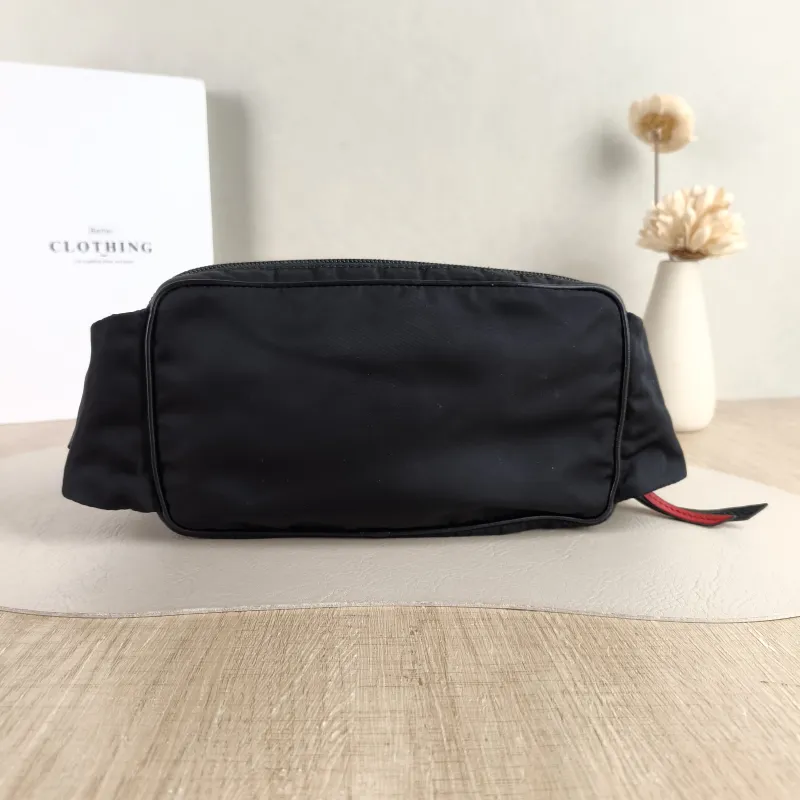 PRADA Belt Bag Belt Bag Black Nylon One Size 22 × 4 × 14 cm — cover view 4 of 5