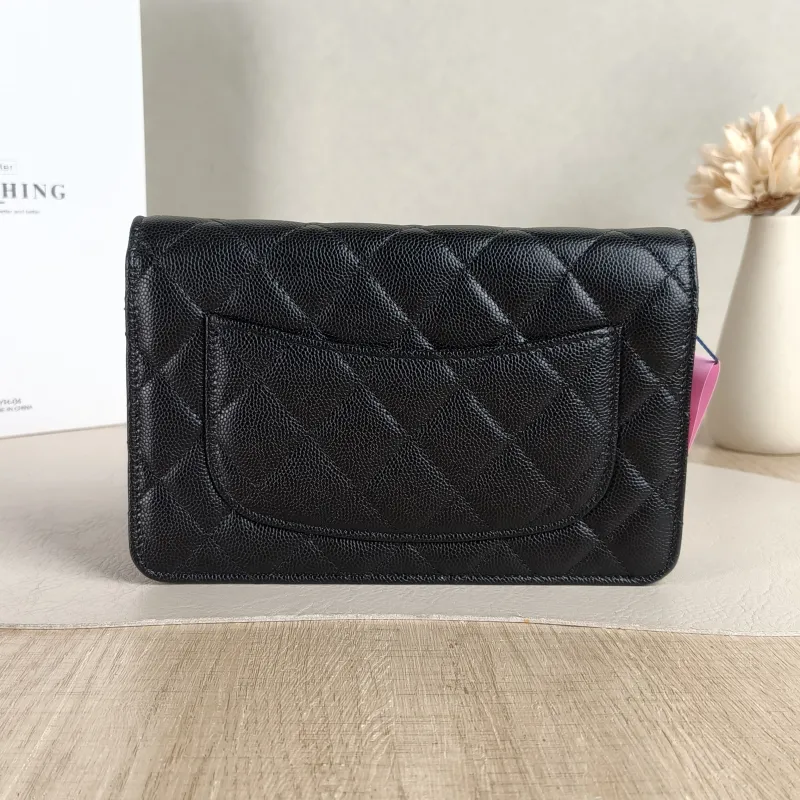 Chanel Crossbody Bag cf woc Black Calfskin One Size 19.2 × 3.5 × 12.3 cm — cover view 4 of 5