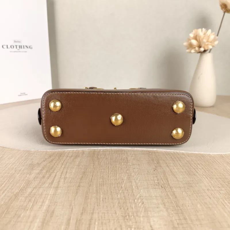 GUCCI Top Handle Bag Horsebit 1955 Horsebit Dome Bag Monogram PVC Mini 20 × 7.5 × 19.5 cm — cover view 3 of 5