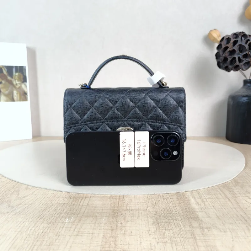 Chanel Backpack Backpack Black Grained Calfskin One Size18.2 × 5 × 14 cm — cover view 4 of 6