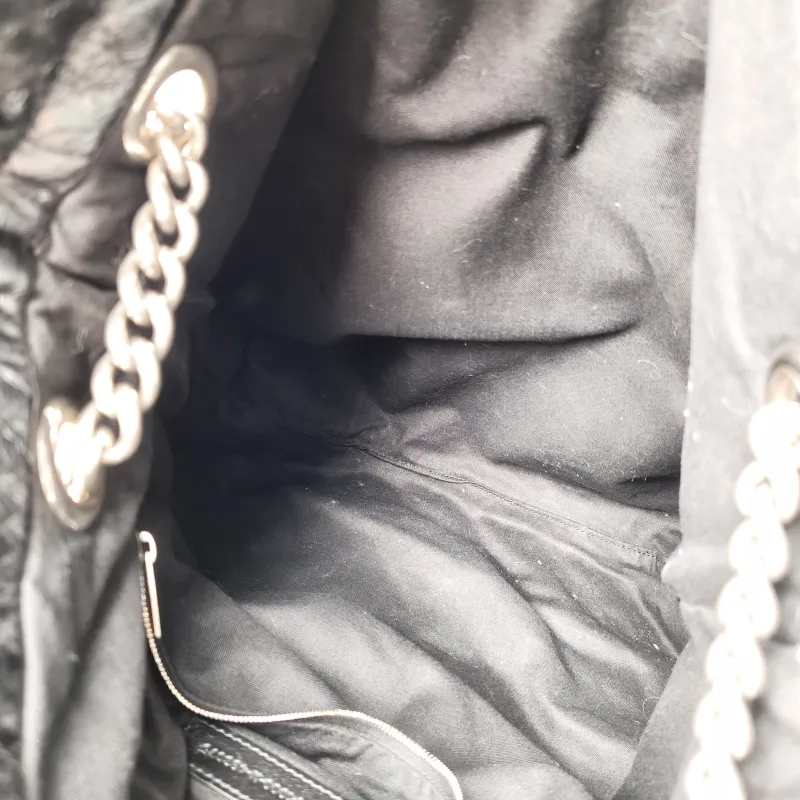 BALENCIAGA Crossbody Bag Crush Black Waxed Leather Large35 × 14 × 37 cm — detail view 4 of 13