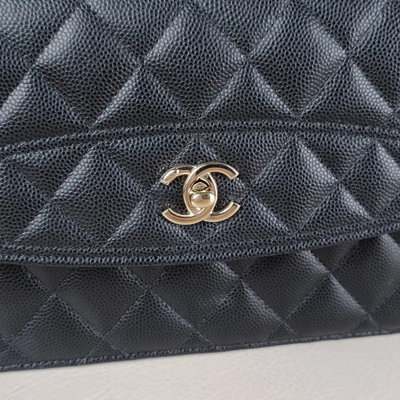 Chanel Backpack Backpack Black Grained Calfskin One Size 18.2 × 4 × 14 cm — detail view 5 of 13