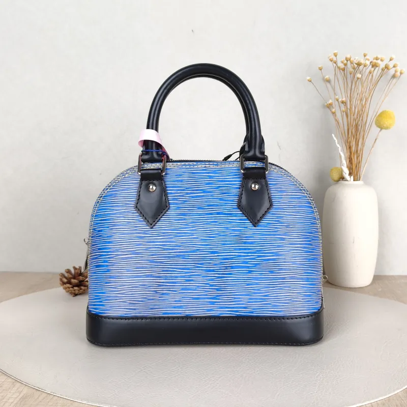Louis Vuitton Top Handle Bag Alma BB Blue Epi Embossed Calfskin BB 23.5 × 11.5 × 17.5 cm — cover view 3 of 5