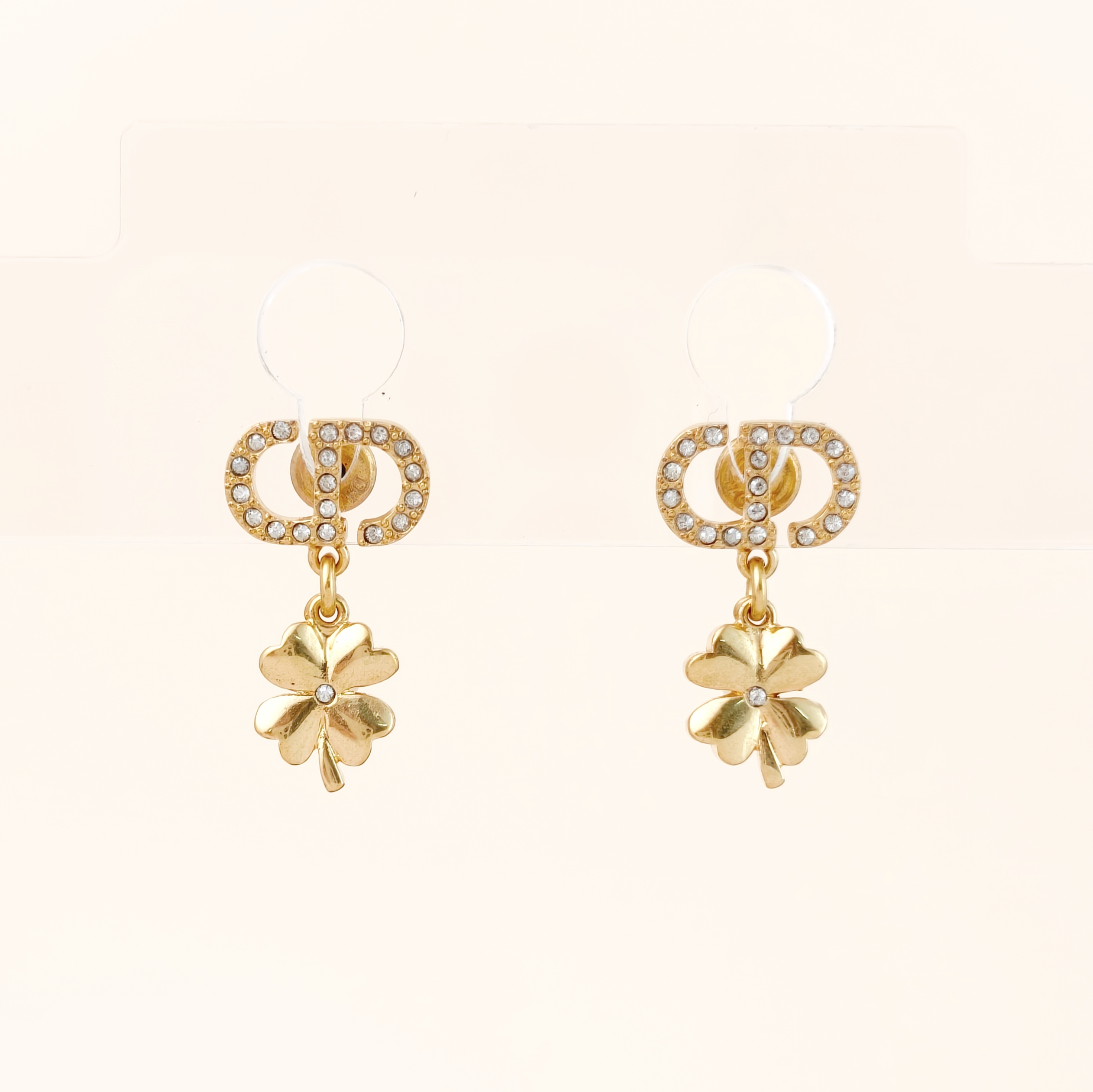 DIOR Earrings CD Pearl Earrings Gold One Size