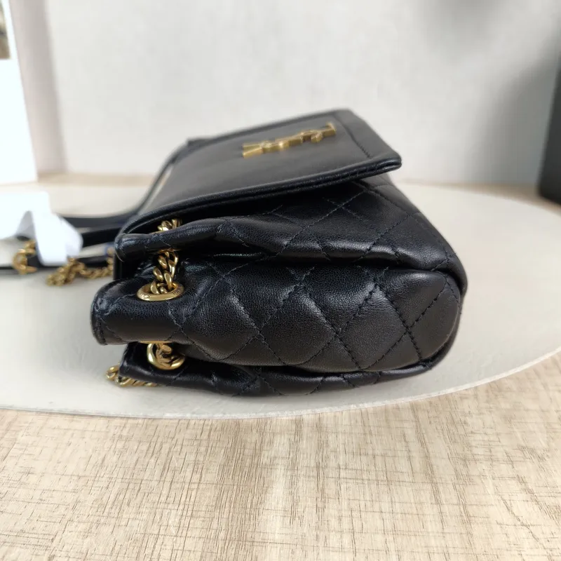 SAINT LAURENT Crossbody Bag NOLITA Black SL ambskin Mini 18 × 6 × 13 cm — detail view 9 of 13