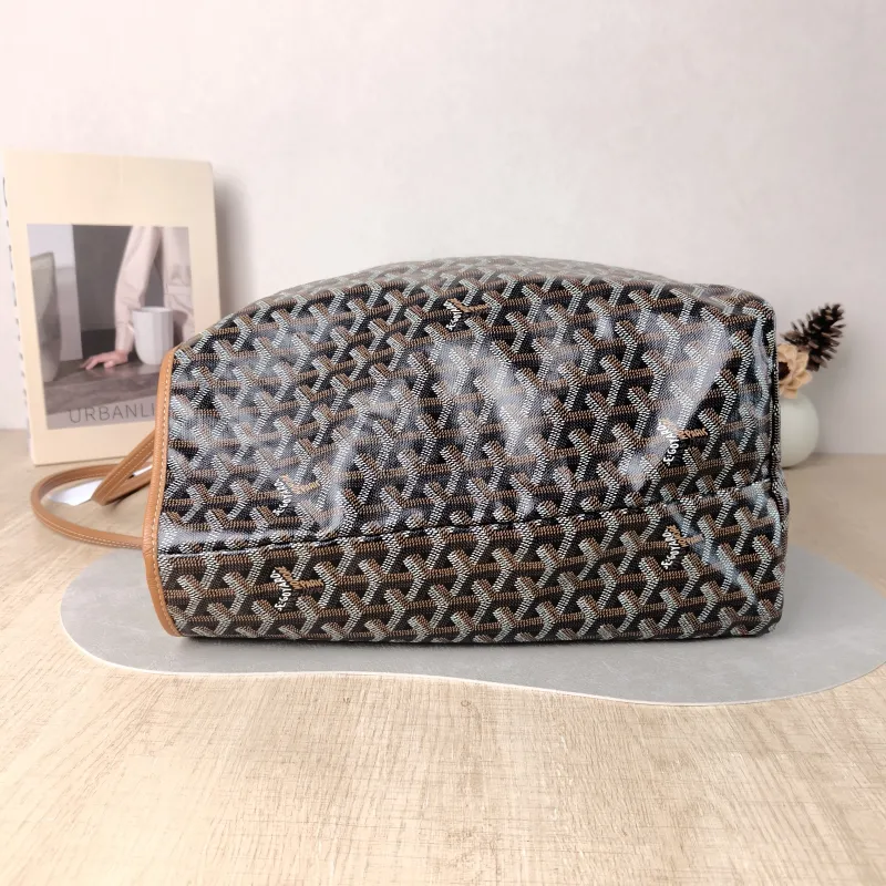 GOYARD Shoulder Bag SAINT LOUIS Shopping Tote Brown PVC Large 40 × 20 × 32 cm — detail view 8 of 12