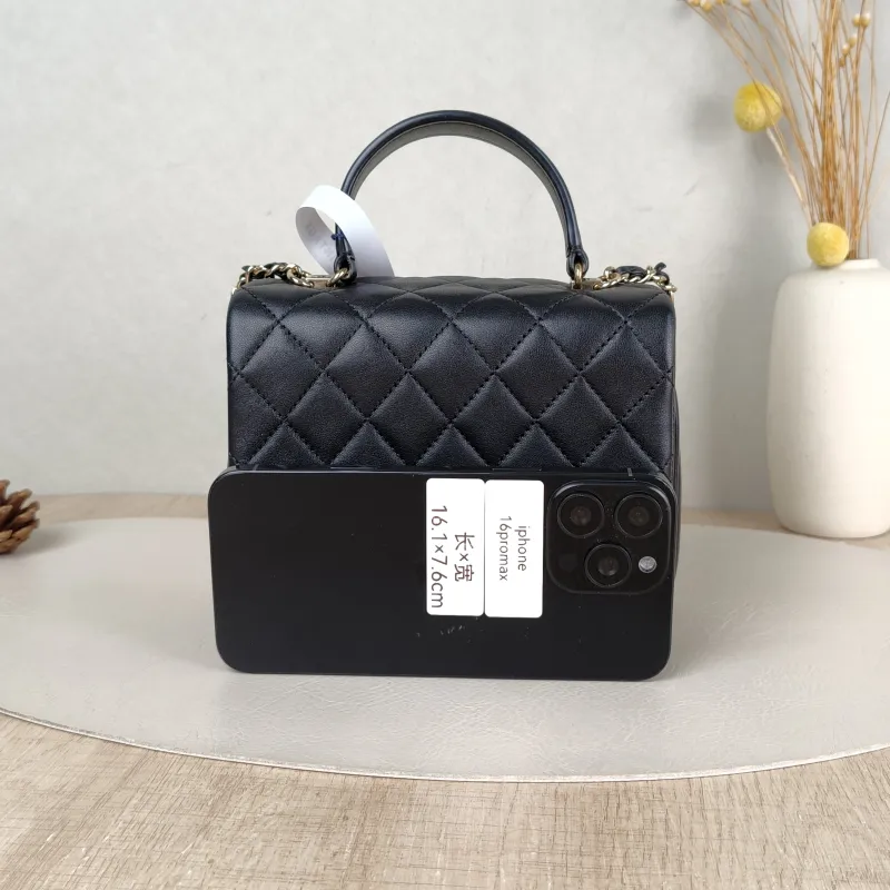 Chanel Crossbody Bag Top Handle Crossbody Bag Black Calfskin 16 × 8.5 × 13 cm 25 — cover view 4 of 5