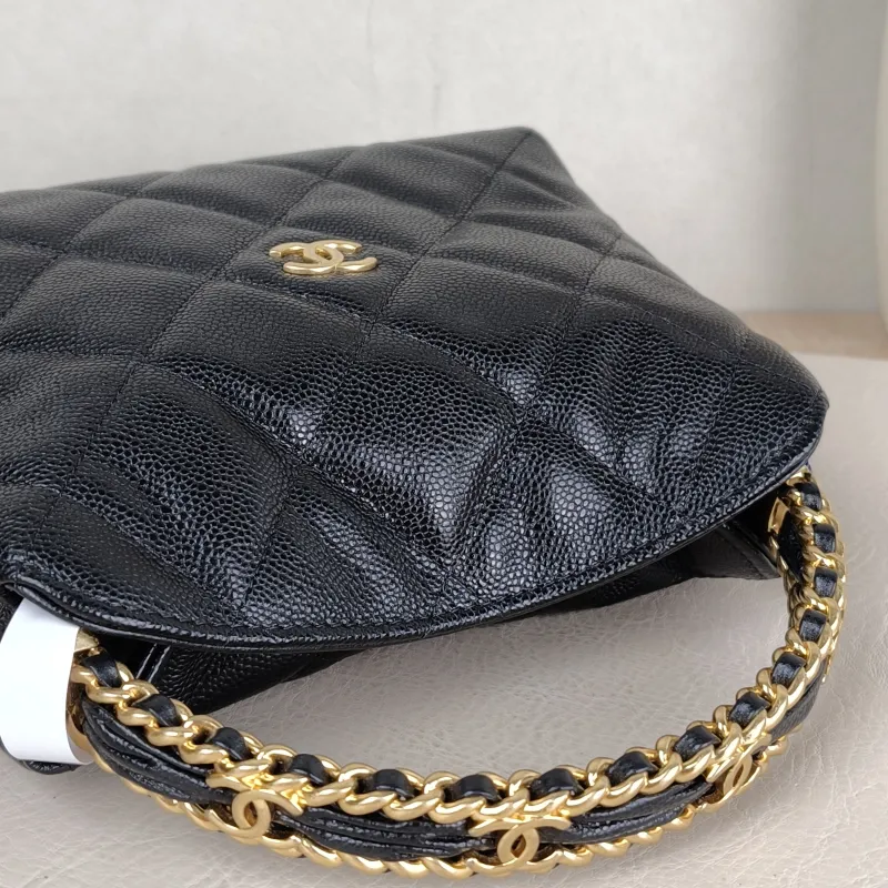 Chanel Crossbody Bag Woven Black Grained Calfskin One Size 18.5 × 7 × 14.5 cm — detail view 13 of 14