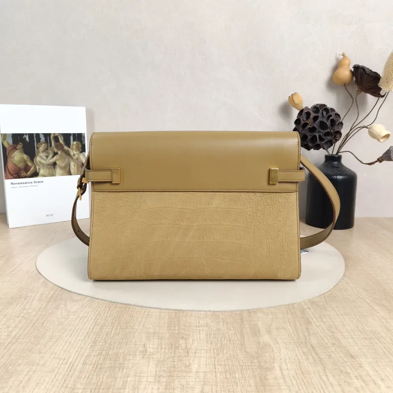 SAINT LAURENT Shoulder Bag MANHATTAN Brown Calfskin Medium29 × 7.5 × 20 cm — cover view 6 of 6