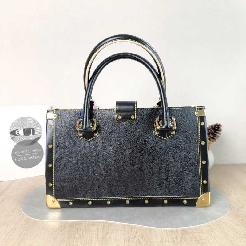 Louis Vuitton Top Handle Bag Suhali Vintage Black Lambskin One Size 36 × 12 × 22 cm — cover view 3 of 5