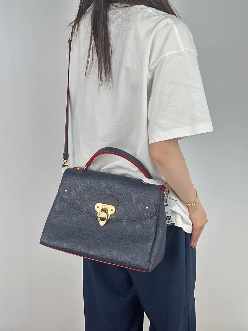 Louis Vuitton Crossbody Bag Georges Blue Calfskin Medium34 × 15 × 22 cm — on-model view 2 of 2