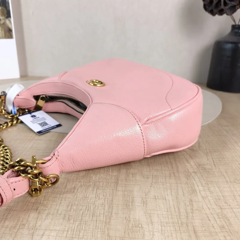 GUCCI Shoulder Bag Aphrodite Hobo Pink Calfskin Small25 × 7 × 19 cm — detail view 10 of 11