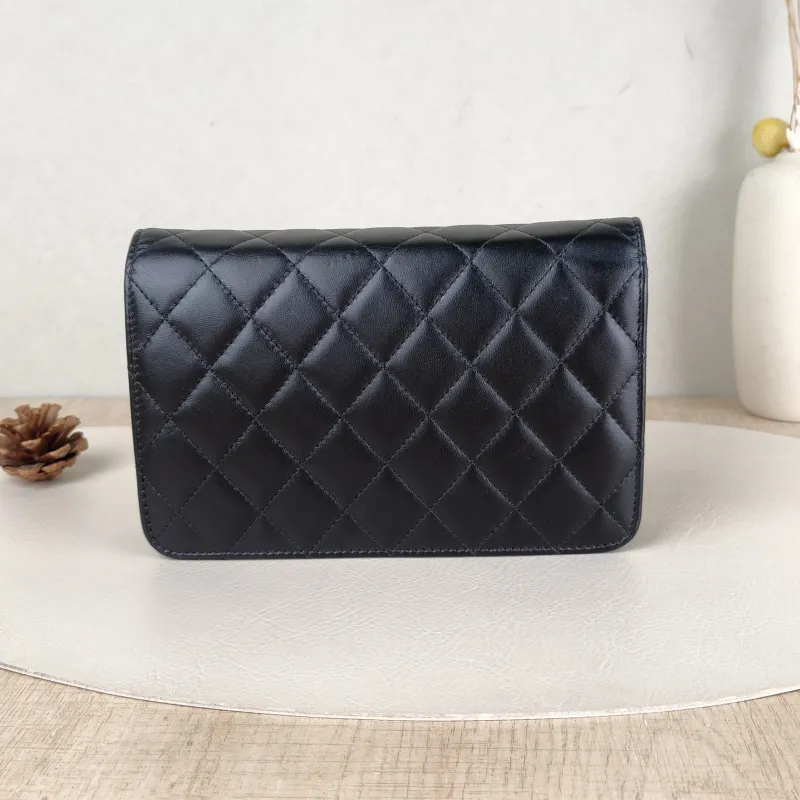 Chanel Crossbody Bag Classic Flap WOC CF WOCWOC Bag Black Lambskinmini19.2 × 3.5 × 12.3 cm — cover view 4 of 5