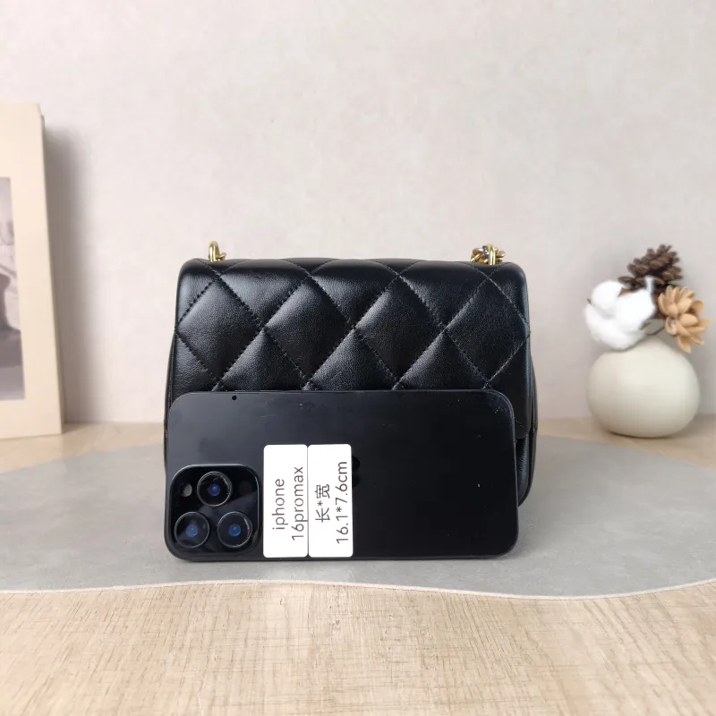 Chanel Crossbody Bag 23p Black Lambskin Mini 20 × 8 × 14 cm — cover view 5 of 6