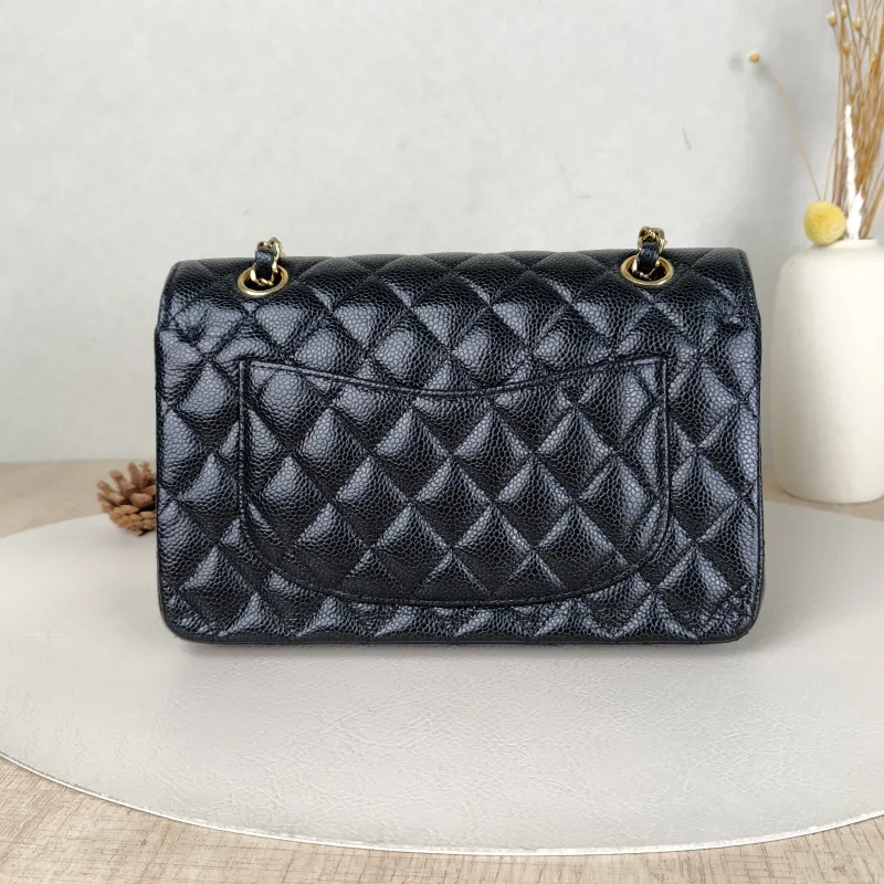 Chanel Crossbody Bag Classic Flap CF Black Grained Calfskin Small23 × 6 × 14.5 cm — cover view 5 of 6