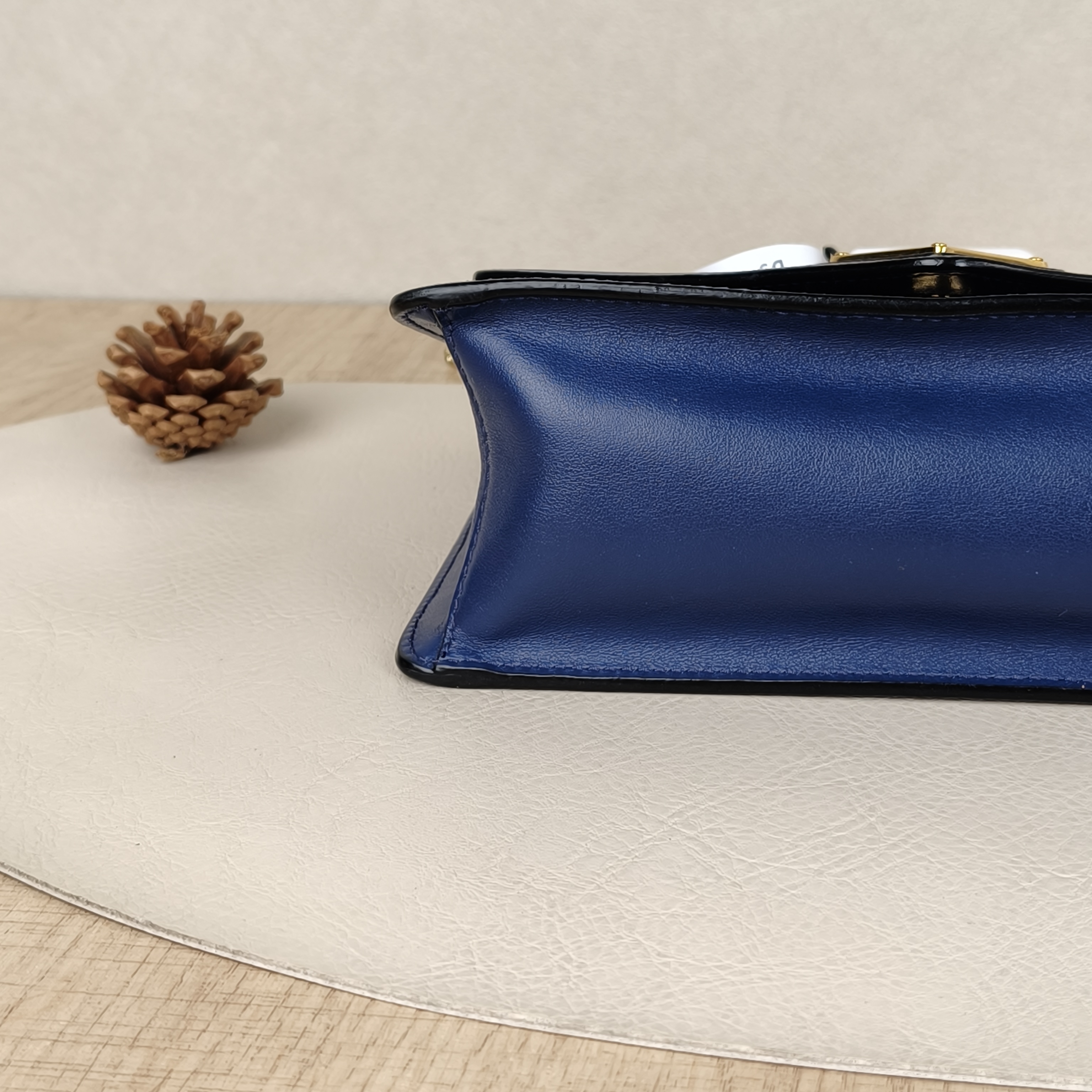 PRADA Crossbody Bag Crossbody Bag Clutch Blue Calfskin One Size20 × 7 × 14 cm — cover view 3 of 9
