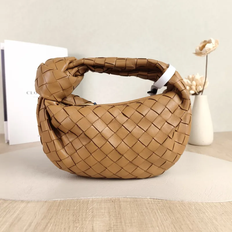 Bottega Veneta Top Handle Bag Jodie Brown Lambskin 24 × 7 × 14 cm — cover view 5 of 5