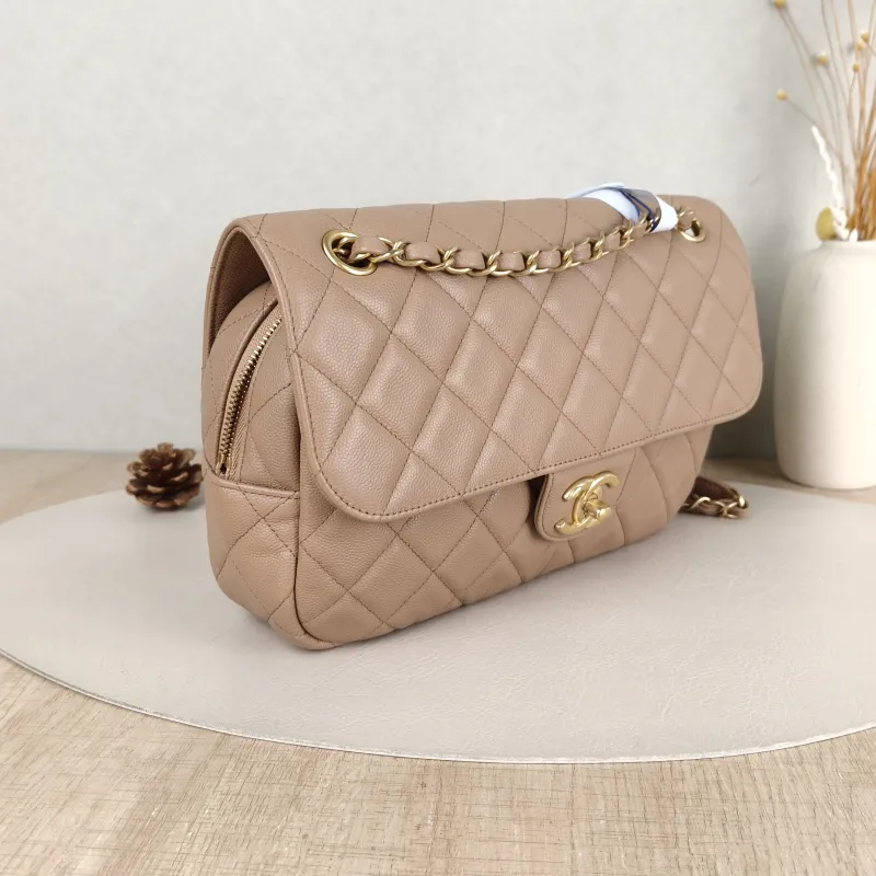 Chanel Crossbody Bagcf Collection Crossbody Bag Taupe Calfskin One Size26 × 6 × 17 cm — cover view 2 of 5