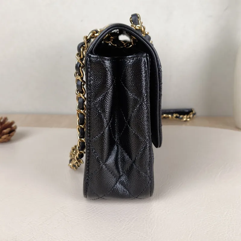 Chanel Crossbody Bagcf Collection Crossbody Bag Black Calfskin One Size22 × 6 × 16 cm — detail view 12 of 14