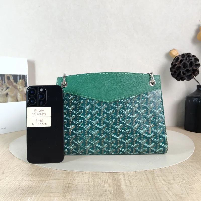 GOYARD Shoulder Bag Rouette Shoulder Bag Green ine Canvas Small 25.5 × 9 × 18 cm — cover view 5 of 6