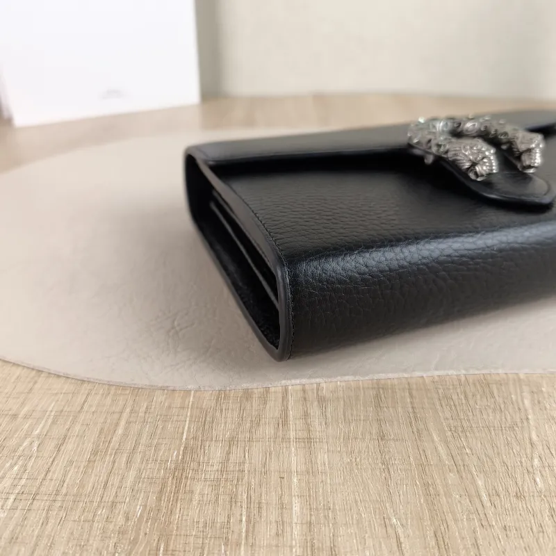 GUCCI Crossbody Bag Dionysus Collection Wallet woc Black Calfskin Mini 20 × 5 × 13 cm Conditioned — detail view 5 of 11