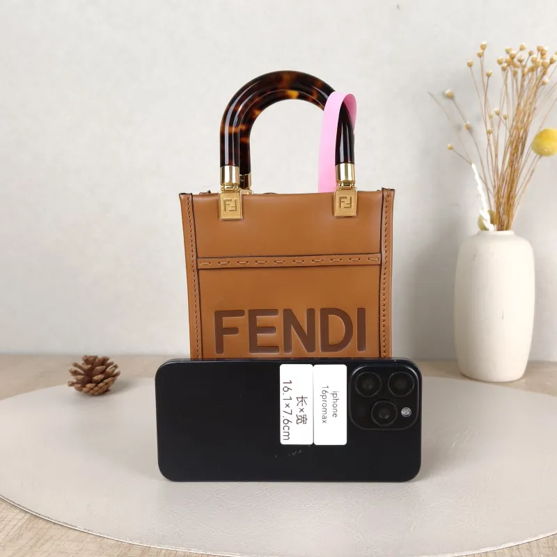 FENDI Crossbody Bagsunshine Caramel Calfskinmini13 × 6.5 × 18 cm — cover view 3 of 5