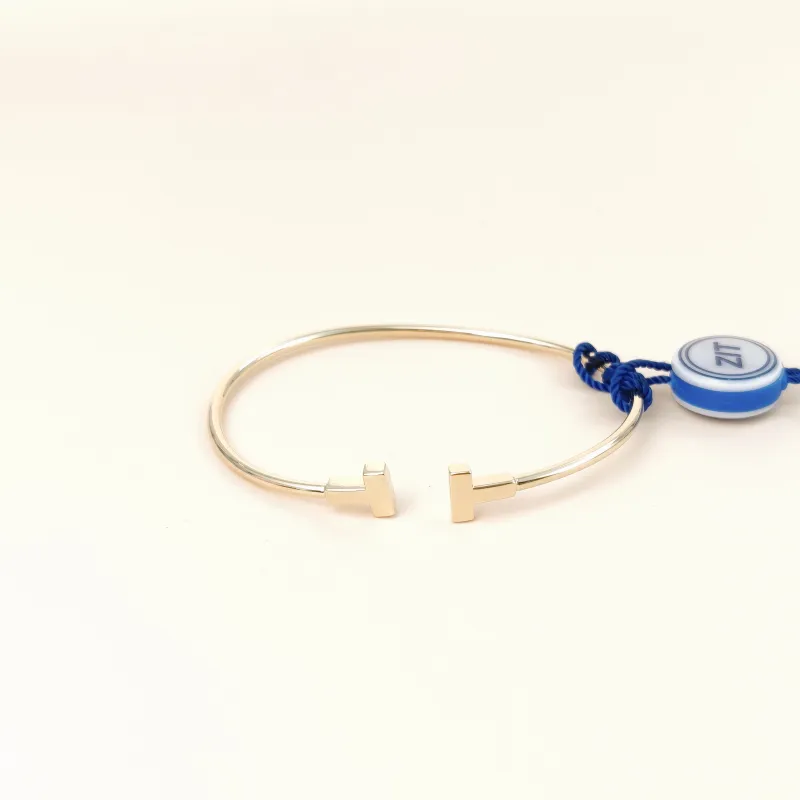 Tiffany&Co. Bangle T Collection T Yellow Gold Yellow Gold 18KY ellow Gold One Size15.4cm