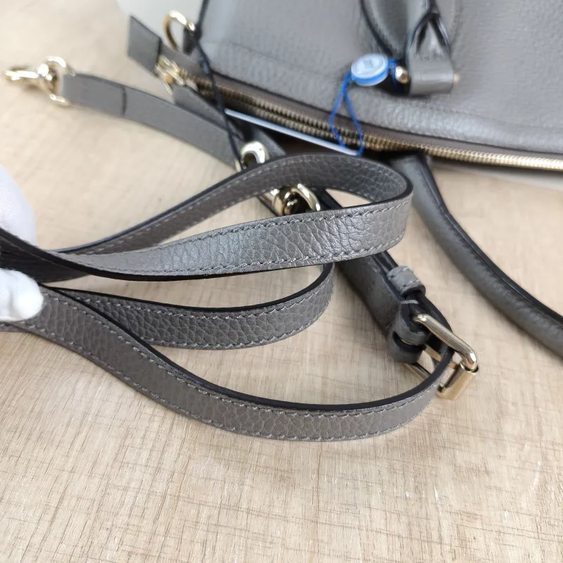GUCCI Shoulder Bag Tote Bag Grey Calfskin One Size 33 × 14 × 25 cm — detail view 10 of 13