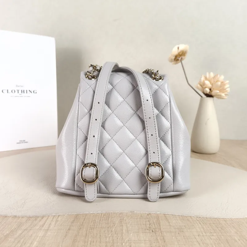 Chanel Backpack Duma Grey Grained Calfskin Small16.5 × 10 × 17.5 cm — cover view 6 of 6