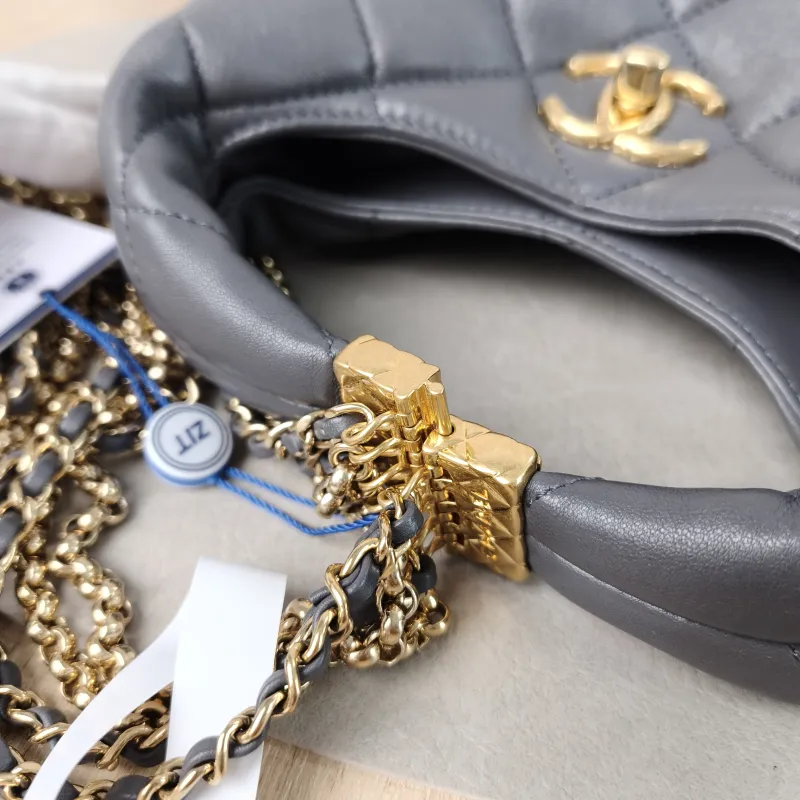 Chanel Crossbody Bag24a hobo Top Handle Crossbody Bag Grey Lambskinmini20.5 × 7 × 20 cm — detail view 2 of 11