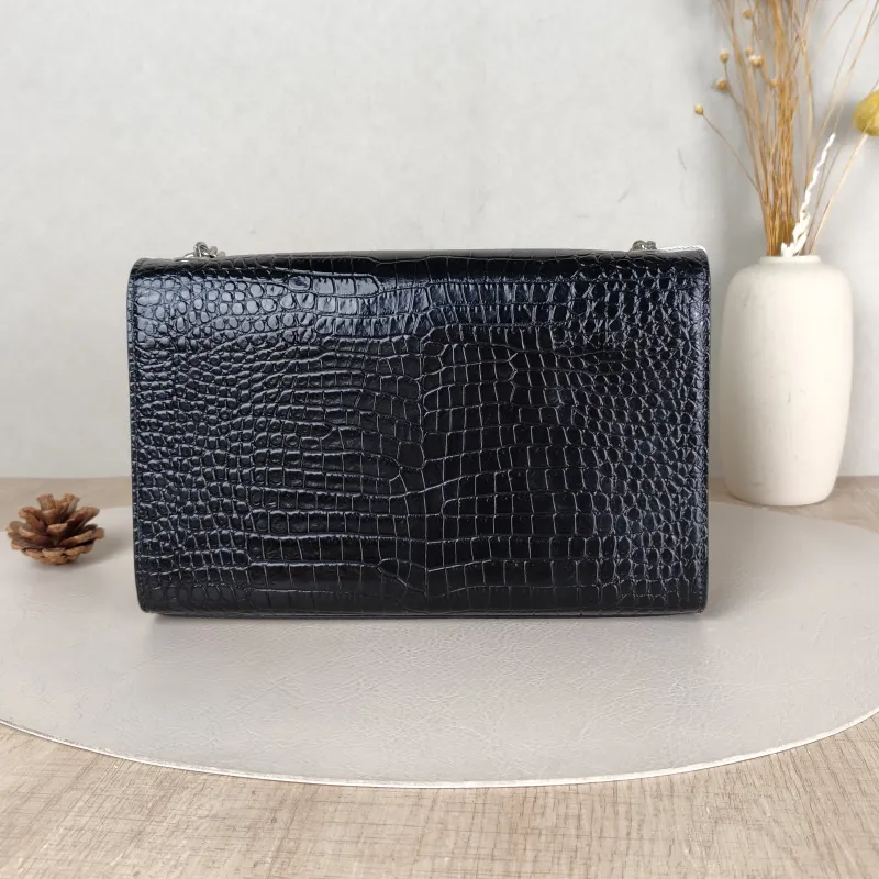 SAINT LAURENT Crossbody Bag KATE Edition Black Calfskin Medium 24 × 5.5 × 14.5 cm — cover view 5 of 5