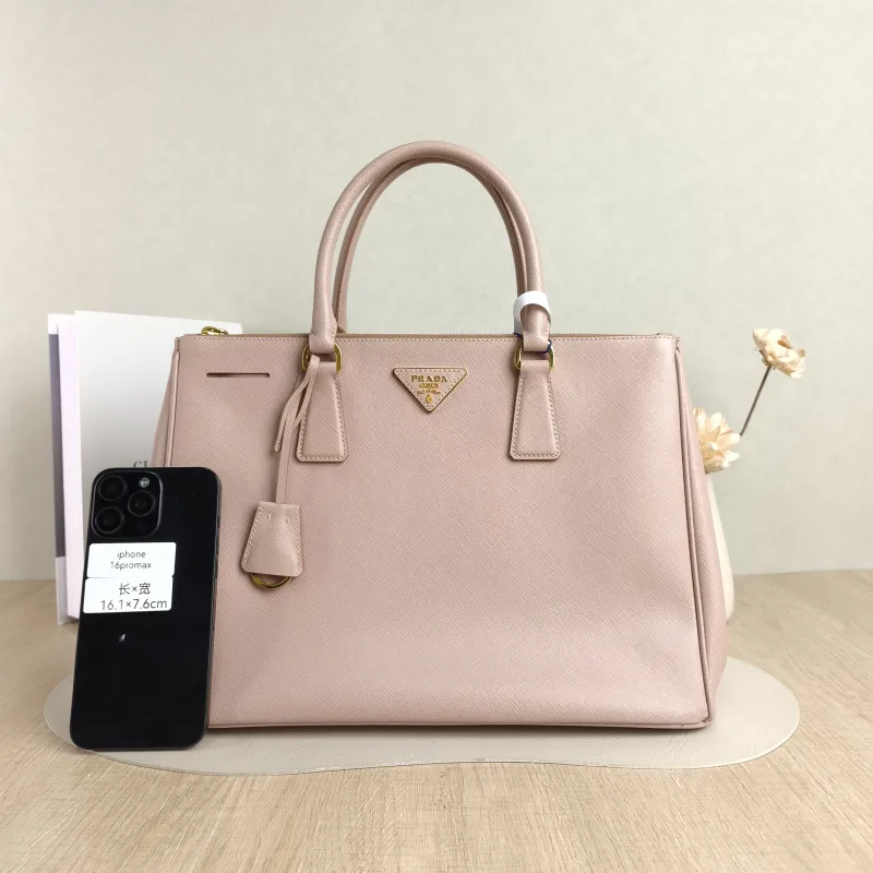 PRADA Top Handle Bag Galleria Galleria Bag Pink Calfskin One Size34 × 15 × 24 cm — cover view 3 of 5